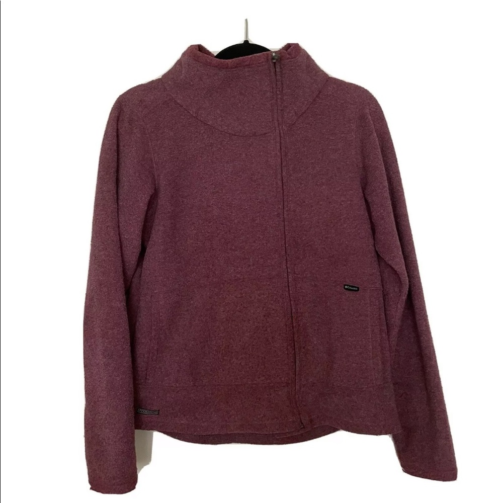 Columbia Titanium Burgundy Fleece Full Zip Jacket